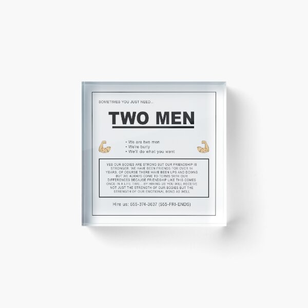 Item preview, Sometimes You Just Need TWO MEN designed and sold by joshcartoonguy.