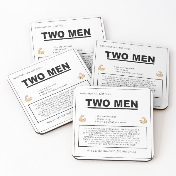 Item preview, Sometimes You Just Need TWO MEN designed and sold by joshcartoonguy.