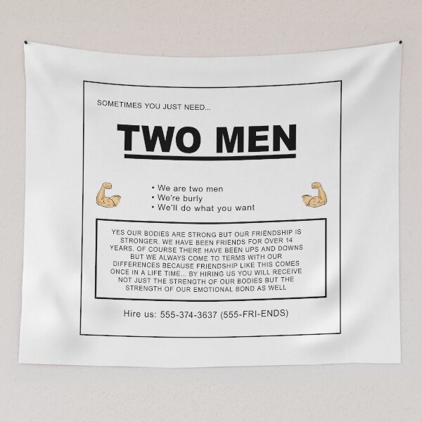 Item preview, Sometimes You Just Need TWO MEN designed and sold by joshcartoonguy.