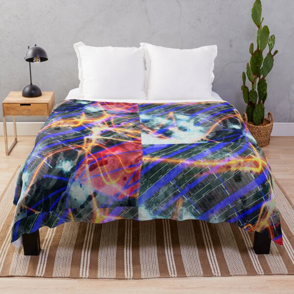Item preview, Fiery blue red stripes design (cosmos) designed and sold by OSG369.
