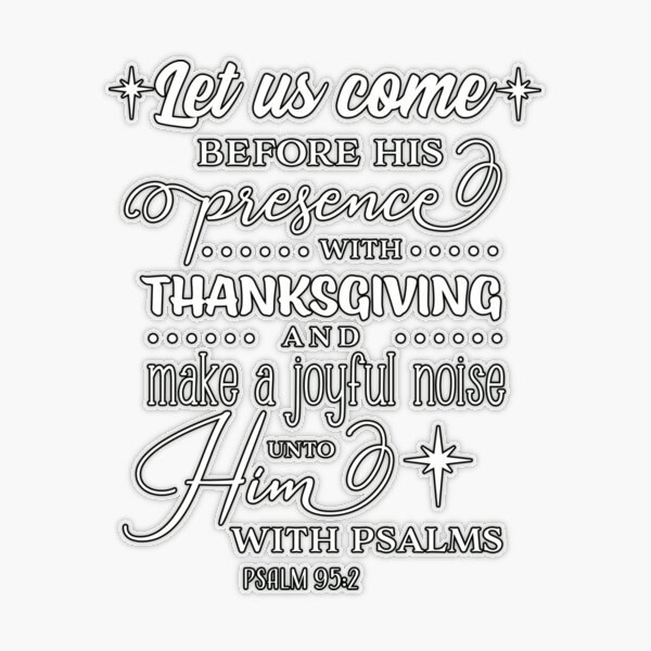 Clearance MEDIUM - Christian - Scripture Let us come before His presence  with Thanksgiving T shirt 3/4 sleeve baseball raglan Psalm 95:2