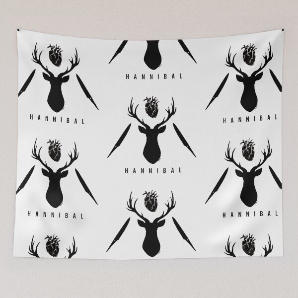 Item preview, Hannibal - stag, knife, heart print  designed and sold by Henna805.