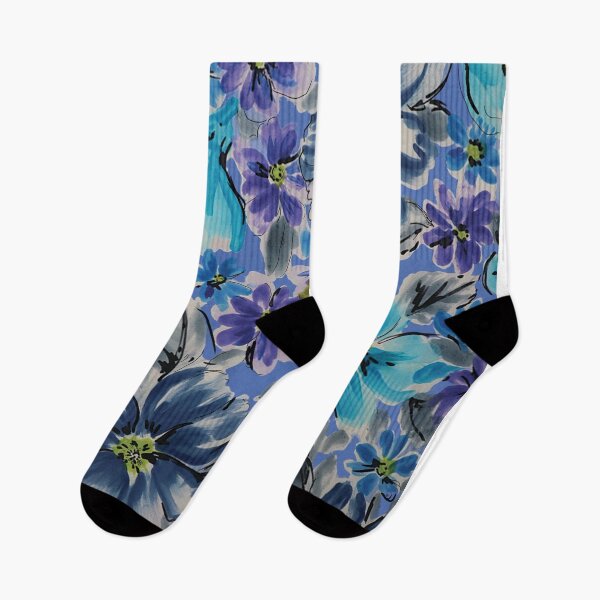 Item preview, Grey Watercolor Flowers designed and sold by Leslie Rogers Todder.