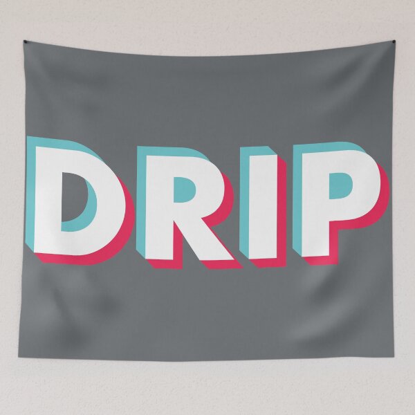Item preview, Drip Glitch White designed and sold by BeyondTheDeck.