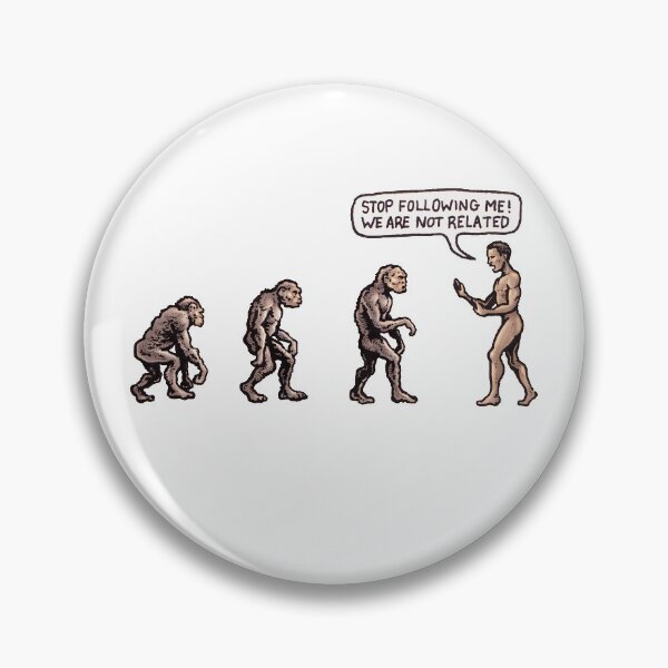 Item preview, Stop following me! we are not related neanderthal evolution anti racist creationist BLM merch design designed and sold by Pelumii.