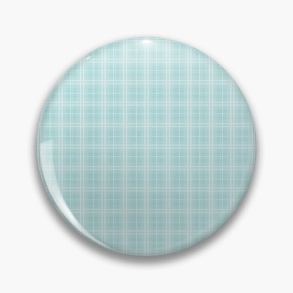 Robin's Egg Aqua Blue Tartan Plaid Check Pin