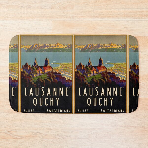 Item preview, Lausanne Ouchy vintage travel poster designed and sold by stickart-marek.