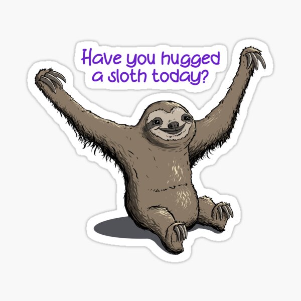 Cute Sloth Hug Sticker