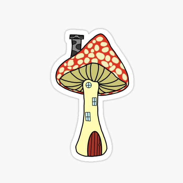 Mushroom House Sticker