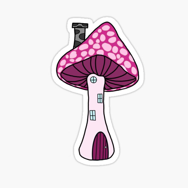 Mushroom House Sticker