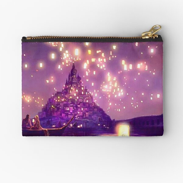 Glowing Castle Print Zipper Pouch