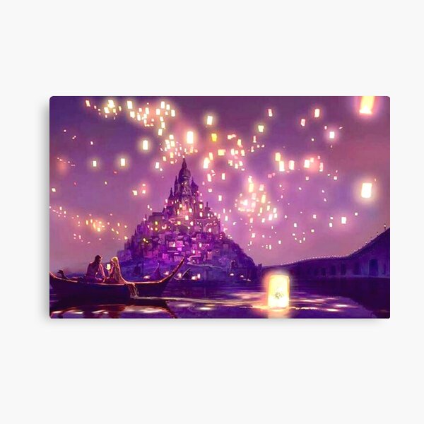 Glowing Castle Print Canvas Print