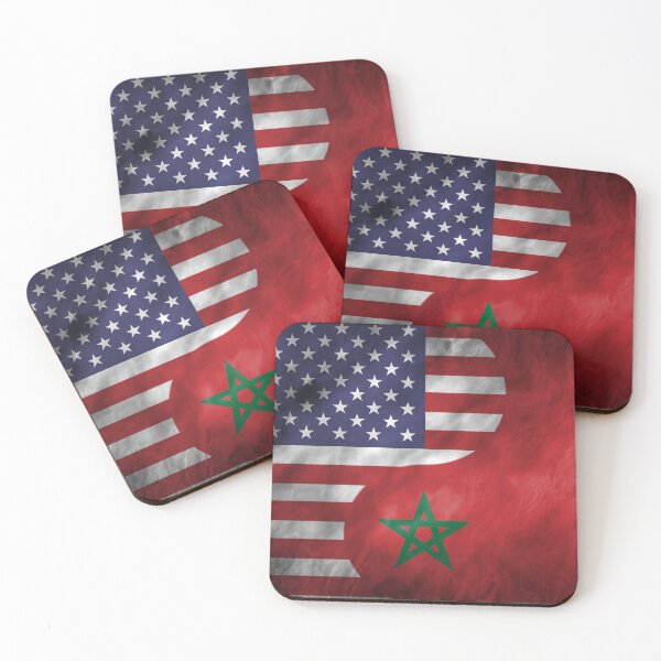 Item preview, USA and Morocco Dual Flag Yin Yang Combination designed and sold by ockshirts.
