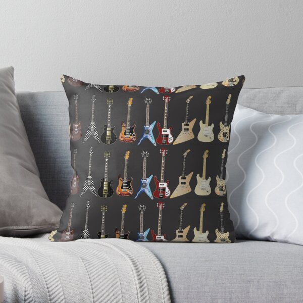 GUITARS Throw Pillow
