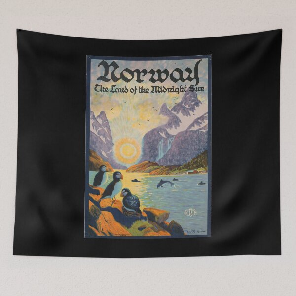 Item preview, Norway vintage travel poster designed and sold by stickart-marek.
