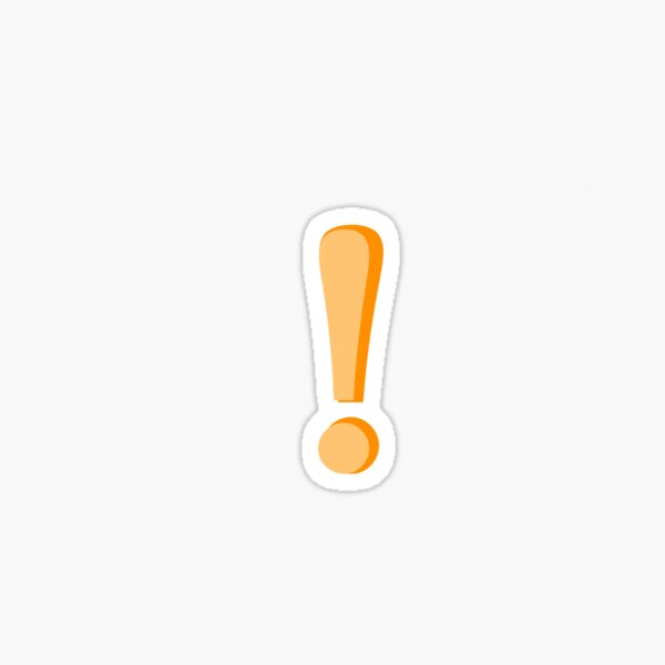 "Orange Exclamation Point" Sticker for Sale by Anna Golian Redbubble