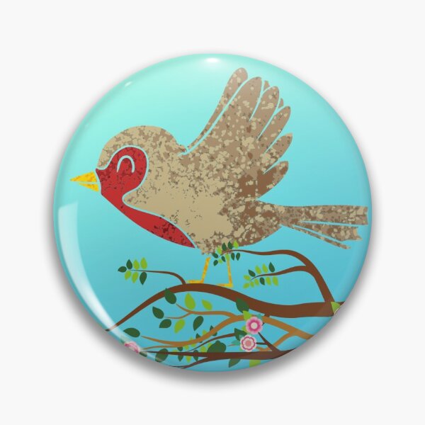 Item preview, Robin on a branch tweeting designed and sold by timg58.