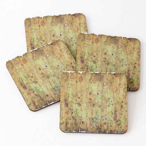 Item preview, Jagered Edge Coffee Dyed Parchment Paper Floating Hearts designed and sold by Hanlar.