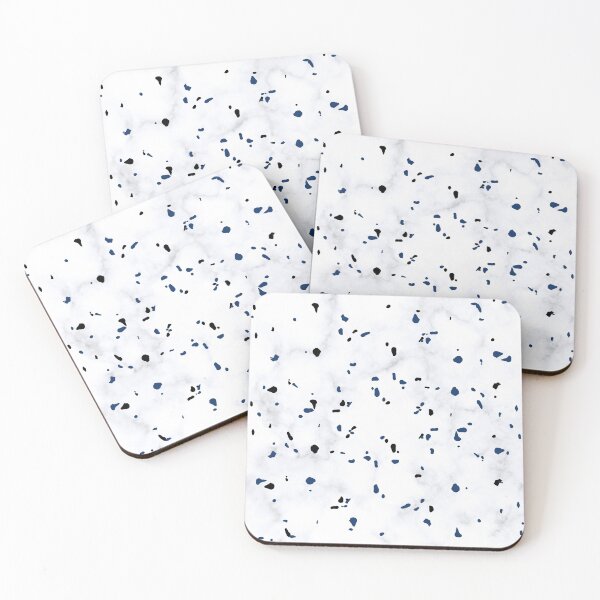 Item preview, Speckled Black And Navy Dotted Marble Print  designed and sold by Easy Breezy.