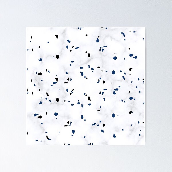 Item preview, Speckled Black And Navy Dotted Marble Print  designed and sold by Easy Breezy.