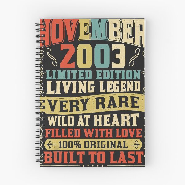 Item preview, 2003 November Tee Vintage Retro 16th Birthday Gifts T-Shirt designed and sold by Claireshop.