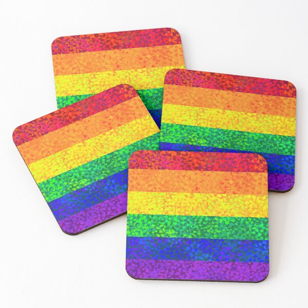 Item preview, Seurat Inspired Pride Flag - Rainbow Stripes designed and sold by Rachael Garcia.