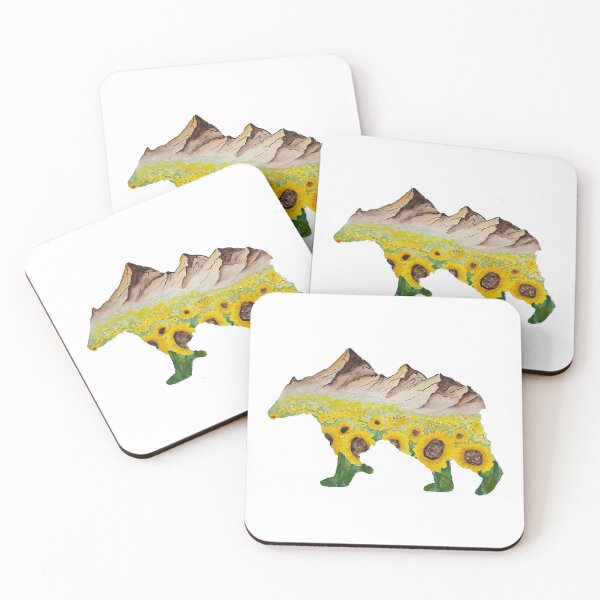 Item preview, Sunflower Field Bear Double Exposure designed and sold by Wilder Blue Studio.
