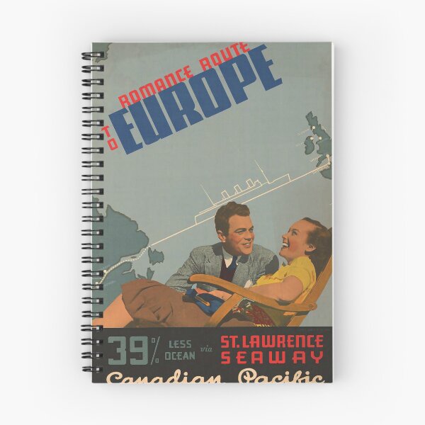 Item preview, Romance Route to Europe vintage travel poster designed and sold by stickart-marek.