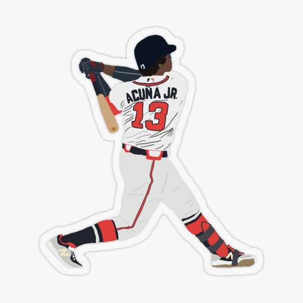 Ronald Acuña Jr. Jersey Sticker for Sale by ecscraps