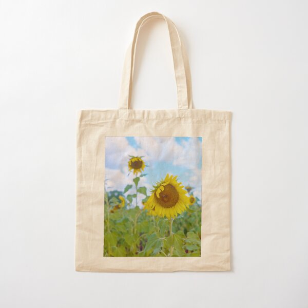 Sun Flower Field Cotton Tote Bag