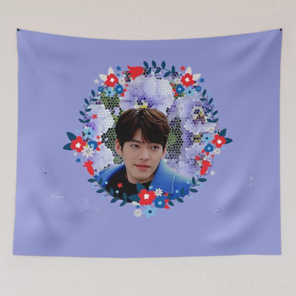Item preview, [Kim Woo Bin + Blue Flowers] designed and sold by humanlydesigned.