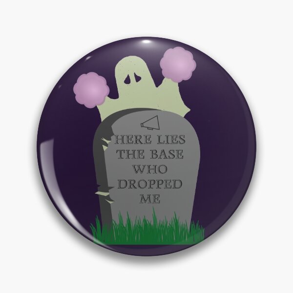 Item preview, Cheerleader stunt flyer funny Halloween ghost purple poms designed and sold by GrammarDance.