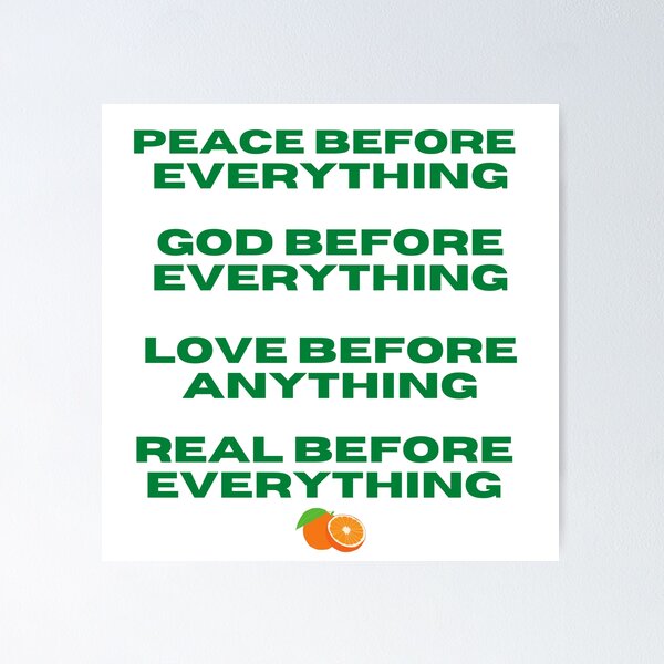 Item preview, PEACE, GOD, LOVE, REAL COMES FIRST  designed and sold by ojocinco.