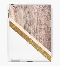 Rustikales Holz und Goldglitter iPad-Hülle & Skin