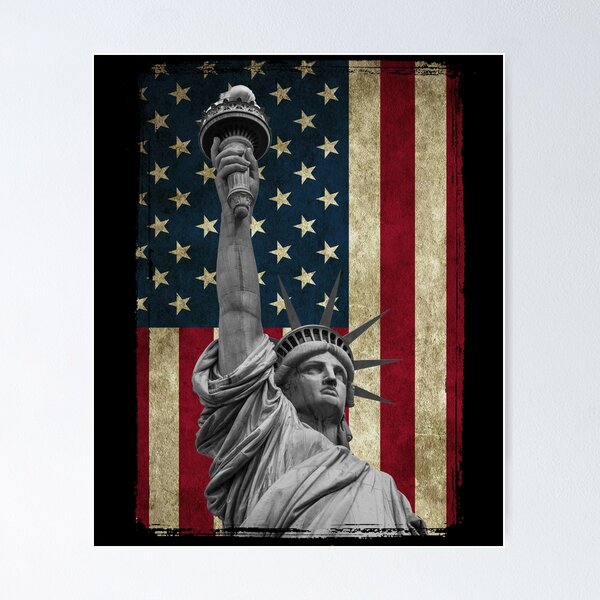 Item preview, USA America Flag & Statue of Liberty 4th of July Design designed and sold by KoolMoDee.