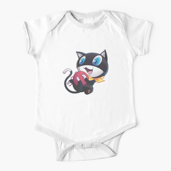 cute black cat Short Sleeve Baby One-Piece