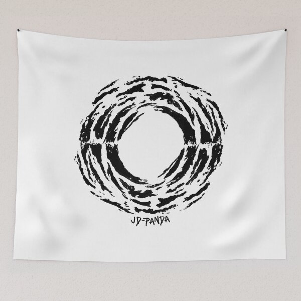 Item preview, Full Circle Linoleum Block Print in Black designed and sold by JD-PANDA.