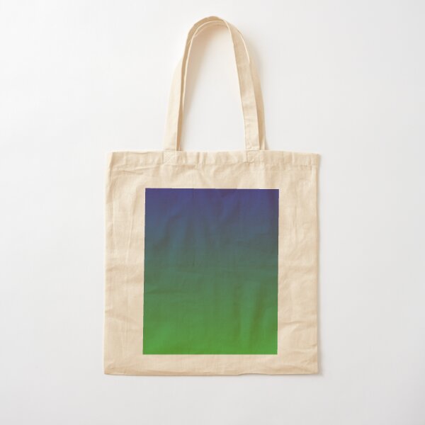 Blue ombre gradient print tote bag, cotton bag, reusable grocery