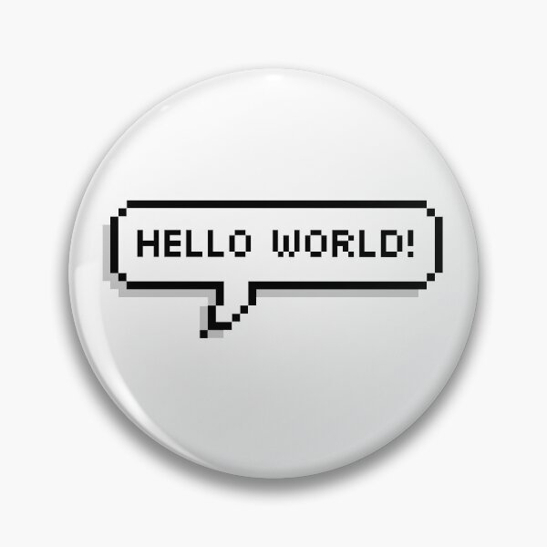 Item preview, Hello World! Pixel Speech Bubble Sticker designed and sold by Lemon  Merch.