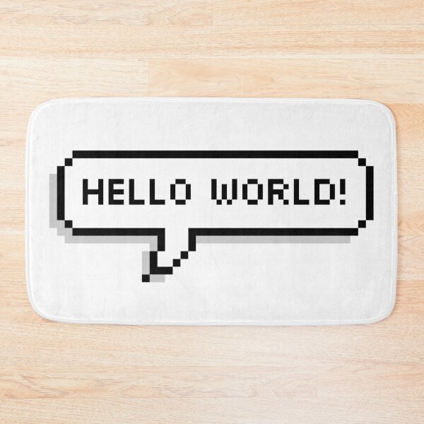 Item preview, Hello World! Pixel Speech Bubble Sticker designed and sold by Lemon  Merch.