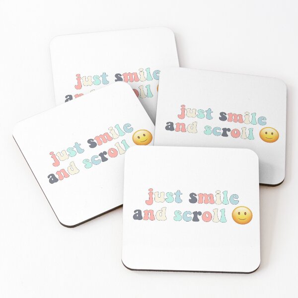 Item preview, Just smile and scroll colored designed and sold by thicker than  a sticker.