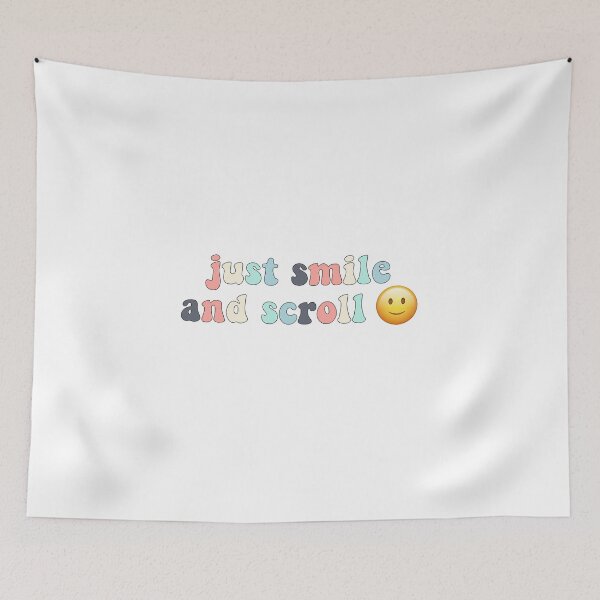 Item preview, Just smile and scroll colored designed and sold by thicker than  a sticker.