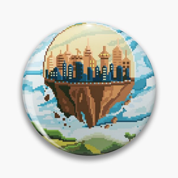 Item preview, Pixelated Floating City designed and sold by HopeDetour.
