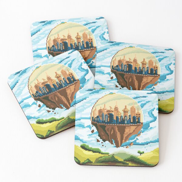 Item preview, Pixelated Floating City designed and sold by HopeDetour.