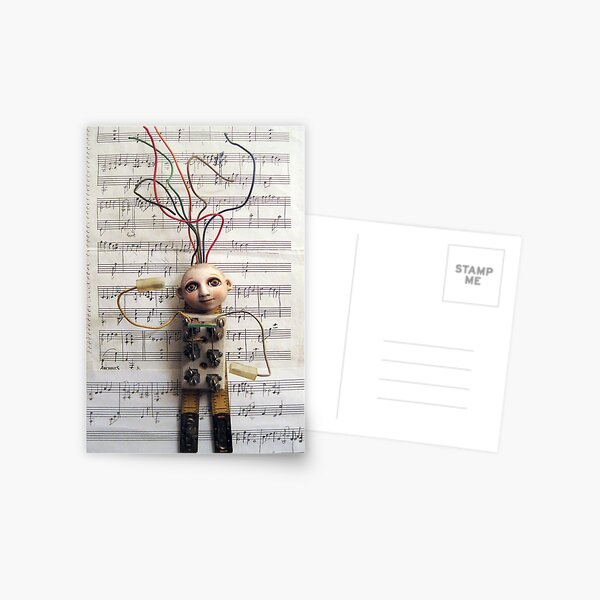Item preview, WIRED for SOUND - art assemblage mixed media sculpture designed and sold by LindaAppleArt.