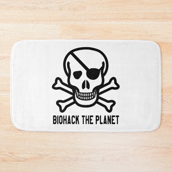 Item preview, Biohack The Planet Funny Pirate Skull And Crossbones designed and sold by pcreations.