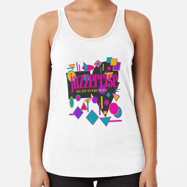jazzercise retro vintage logo Racerback Tank Top