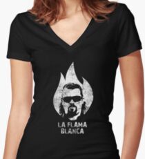 La Flama Blanca Women's Fitted V-Neck T-Shirt