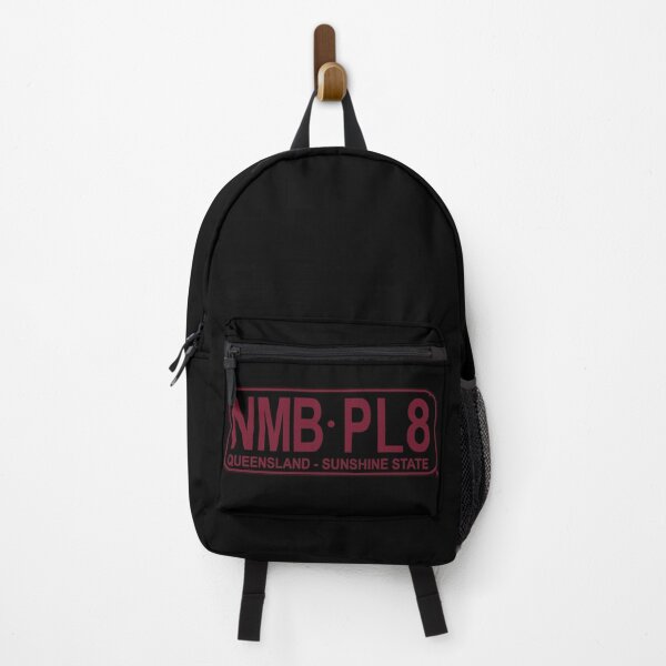 Item preview, NMB.PL8 Queensland - Sunshine State QLD "Number Plate" Number Plate T-Shirt NMB.PL8 Custom Maroon Design Transparent Background License Plate designed and sold by JohnnyMyass.