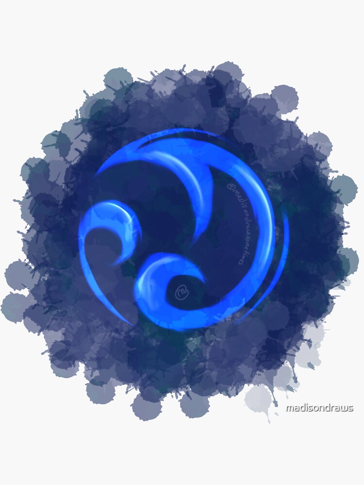 The Dragon Prince - Ocean Rune - Watercolor Sticker